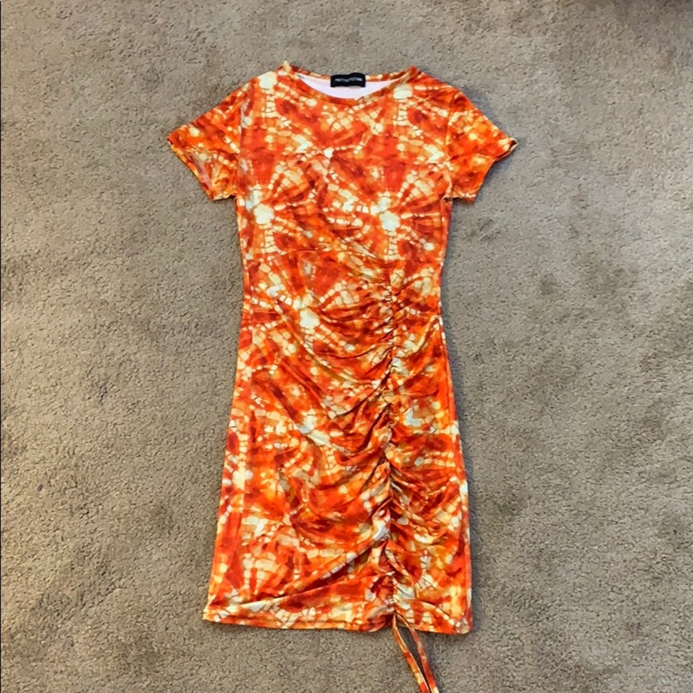 Tie dye body con dress